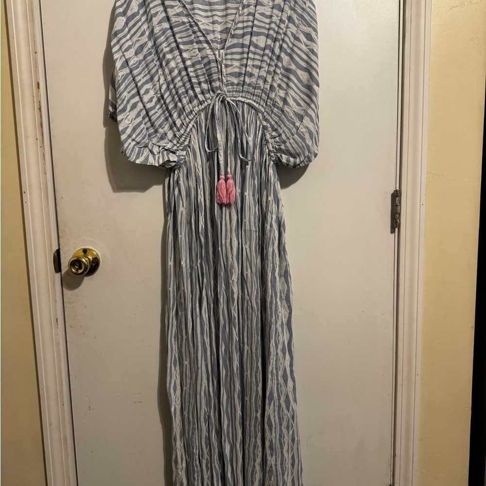 H&M Striped Blue and White Top